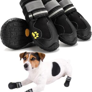 Gregali Dog Shoes Waterproof Dog Boots Paw Protector for Injured Paws Anti-Slip Dog Shoes Large Stop Licking Dog Paw Shoes with Adjustable Reflective Straps for Dogs Puppy