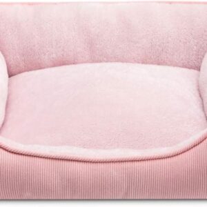 Hollypet Cat Bed Small Dog Bed Pet Bed for Cats and Puppy, Soft Pet Sleeping Bed Breathable Pet Cushion, Pink(55 * 45 * 15cm)