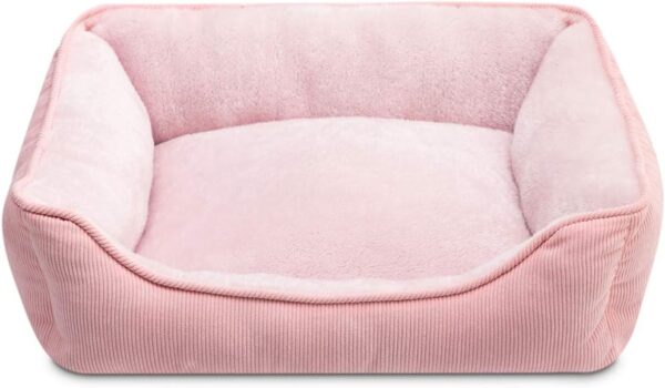 Hollypet Cat Bed Small Dog Bed Pet Bed for Cats and Puppy, Soft Pet Sleeping Bed Breathable Pet Cushion, Pink(55 * 45 * 15cm)