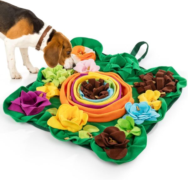 IOKHEIRA Snuffle Mat for Dogs, Interactive Feeding Game Toy for Dogs, Pet Foraging Mat for Smell Training Dog Toy for Large, Medium Small Dogs