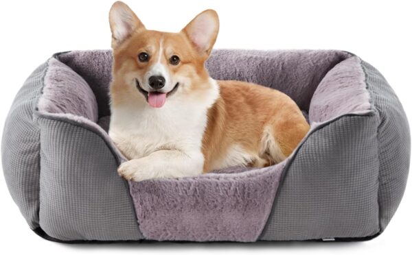 JOEJOY Small Dog Bed Pet Sofa Bed, Soft Rabbit Fluff Dog Cat Bed Small with Appearance Design of Small Corn Kernels, Washable Dog Bed for Dogs, Cats, Kittens and Puppies, 51x48x16cm