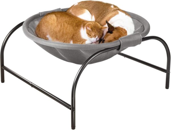 JUNSPOW Cat Bed [Large Size-56x54x28 cm] Dog Bed Pet Hammock Bed Free-Standing Cat Sleeping Cat Supplies Pet Supplies Whole Wash Stable Structure Detachable Excellent Breathability Easy Assembly