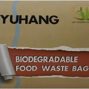 Jiyuhang Small Bin Bags 5L, Biodegradable Food Waste Bags 80 Count, Compostable Green Kitchen Food Waste Bags Strong Pedal Bin Bags For Food/Household/Garden Waste in Kitchen,Office,Home,pet