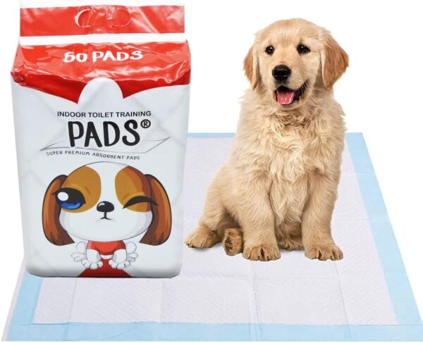 Keraiz Premium Puppy Training Pads - Super Absorbent, Leak-Proof, 56x56cm - Ideal for Housebreaking & Indoor Training - Pack of 50