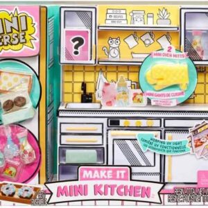 MGA's Miniverse Make It Mini Kitchen - DIY Kitchen Playset with UV Light, Mystery Recipe, Resin Play, and Exclusive Mini Oven Mitts - Not Edible - Requires Batteries - Suitable for Kids Ages 8+