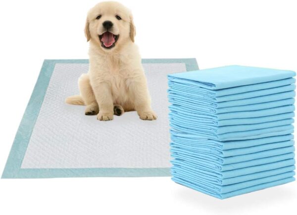 MICOOYO Puppy Training Pads - Super Absorbent Toilet Pee Mats, Leakproof Disposable Dog Pads for Puppy Cats Rabbits (60x60cm,10pcs)