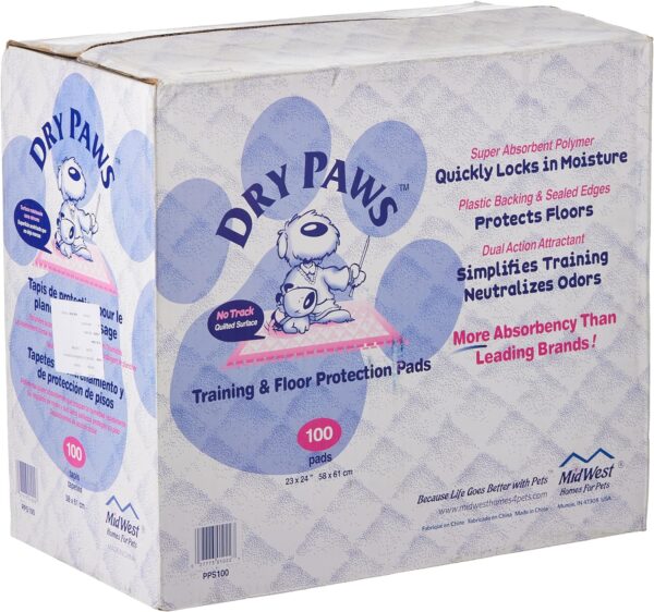 MidWest Homes for Pets Dry Paws Training and Floor Protection Pads, 14-Count