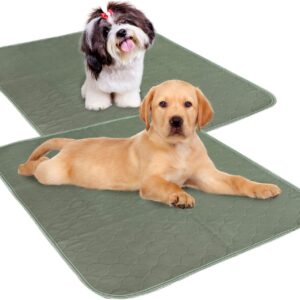 Millie Mats 2 Pack Washable Puppy Dog Pads Aid Incontinent, Senior, Sick Dogs, Puppy training, Small Animals. Guinea Pig, Crate Liner. Picnic, Reusable to Protect Floors, Bed, Car 80 x 90cm