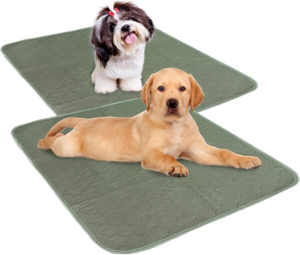 Millie Mats 2 Pack Washable Puppy Dog Pads Aid Incontinent, Senior, Sick Dogs, Puppy training, Small Animals. Guinea Pig, Crate Liner. Picnic, Reusable to Protect Floors, Bed, Car 80 x 90cm