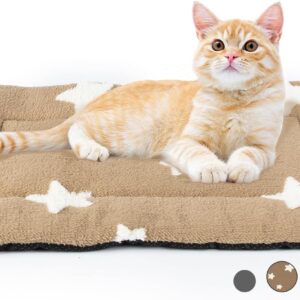 Mora Pets Cat Bed for Indoor Cats Washable Dog Crate Pad Dog Bed Mat for Small Dogs Pet Kennel Pad for 22 inch Cage Soft Flat Puppy Mattress Kitten Cute Cushion for Cozy Sleeping Anti-Slip 22 x 13