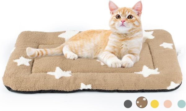 Mora Pets Cat Bed for Indoor Cats Washable Dog Crate Pad Dog Bed Mat for Small Dogs Pet Kennel Pad for 22 inch Cage Soft Flat Puppy Mattress Kitten Cute Cushion for Cozy Sleeping Anti-Slip 22 x 13