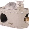 NATUYA Cat Cave Bed for Indoor Cats, Cat Tunnel House for Multiple & Large Cats Up to 10KG, Scratch Resistant Felt Cat Caves, Foldable Cat Hideaway Bed