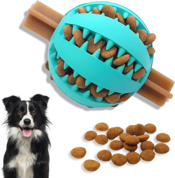 PawsOnlyUK Treat Dispenser Dog Toy Ball | Interactive Dog Toys for Boredom | Dog Puzzle Toy | Stimulation Toy (Small 6cm/2.35in, BLUE, 1 Pack)