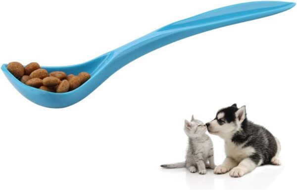 Pet Long Handle Spoon Plastic Special Curved Dog Cat Can Tin Spoon Food Mixing Spoon