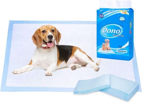 Pet Training Pee Incontinence Pad - Dono Puppy House Training Pads Mats for Younger Pets, Adult Pets 60*90cm Highly Absorbent & Leakproof 1 bag