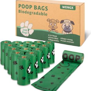 Poo Bags for Dog Waste, Large Poop bags Super Strong 100% Leak Proof Pet Waste Bag rolls, Lavender Scented