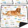 Reusable Dog Training Pads, 2 Pack Washable Puppy Pads, Fast Absorbent and Waterproof Dog Mat Pee Pads, Leakproof, Non-Slip Playpen Mat for Dogs-40x60cm,White