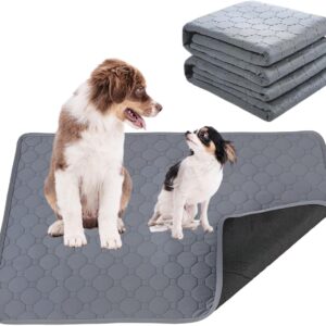 Reusable Dog Training Pads,2 Pack Washable Puppy Training Pads,Instant Absorb Waterproof Dog Pee Pads,Non-Slip Pet Whelping Pads & Playpen Mat for Incontinence(60cm*45cm)