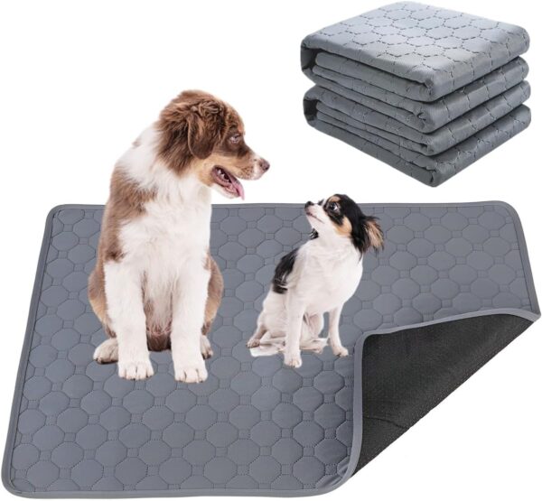 Reusable Dog Training Pads,2 Pack Washable Puppy Training Pads,Instant Absorb Waterproof Dog Pee Pads,Non-Slip Pet Whelping Pads & Playpen Mat for Incontinence(60cm*45cm)