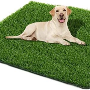 SSRIVER 80x130CM Artificial Grass for Dogs Pee Tray Fake Grass Mat for Professional Dog Training Floor Protection Puppy Potty Trainer Replacement Dog Grass Pad for Indoor and Outdoor