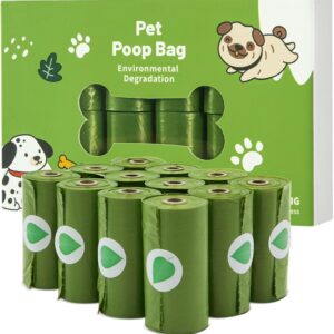 SUPPKAT Dog Poo Bags, 12 Rolls 180 PCS Biodegradable Dog Poo Bags, Extra Thick Strong 100% Leak Proof Poo Bags for Dog Waste