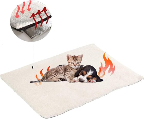 Self Heating Pet Pads Pet Blanket for Cat/Dog,Pet Heating Pad,Self Warming Cushion Mat for Cats Dogs,Self Heated Cat Dog Bed/Pet Thermal Mat Blanket ecological, 60x45 cm