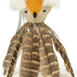 SmartyKat Toss-A-Fox Feather Toss & Chase Cat Toy - Brown/Orange, One Size