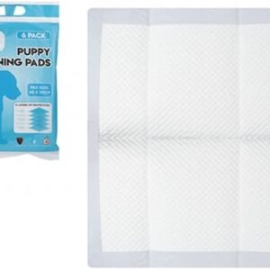 Superior White & Gray Puppy Training Pads - 40cm x 50cm (Pack of 6) - High Quality - Ideal for Puppies & Small Dogs