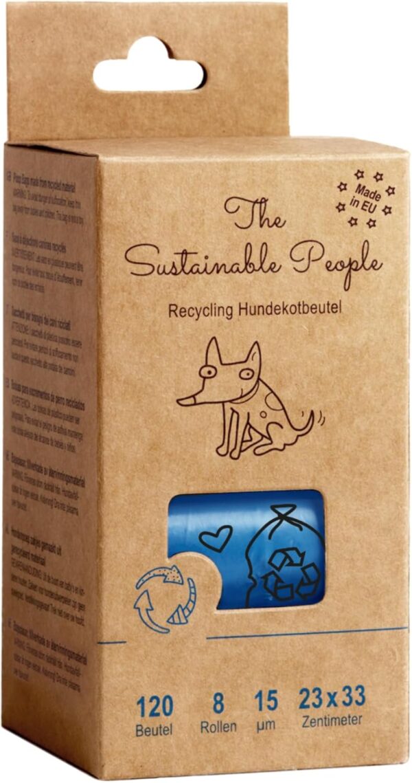 The Sustainable People TSP Recycling Dog Waste Bags - Resource-friendly Made from 97% Old Plastic - Large, Strong (15 µm), Safe and Moisture-Resistant