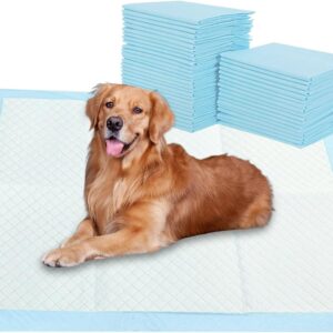 ToKinCen Puppy Mats Large Pack of 40 Super Absorbent Training Pads, Non-Slip and Leak-Proof Puppy Mats, Six Layers, 60×60cm