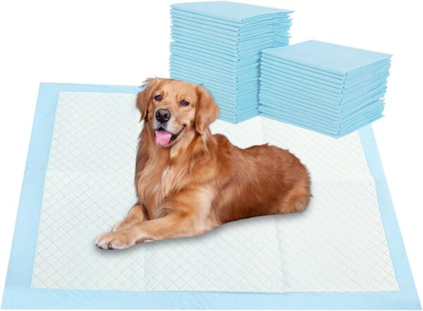 ToKinCen Puppy Mats Large Pack of 40 Super Absorbent Training Pads, Non-Slip and Leak-Proof Puppy Mats, Six Layers, 60×60cm