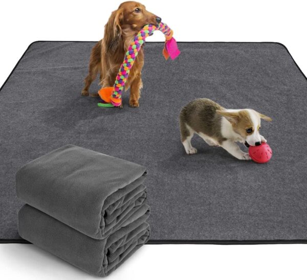 ULIGOTA Washable Dog Pee Pad 2 Pack (80x90cm) Waterproof Reusable Puppy Training Pads Non-Slip Pet Whelping Pads