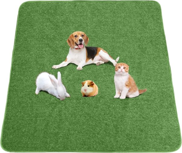 ULIGOTA Washable Dog Training Pad Extra Large 165cm x 121cm Reusable Green Puppy Pee Pad for Playpen Mat & Whelping Mat