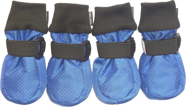 Vibrant Fellow Paw Protector Dog Boots Soft Protective and Skid-proof Set of 4 Size S Blue Colour