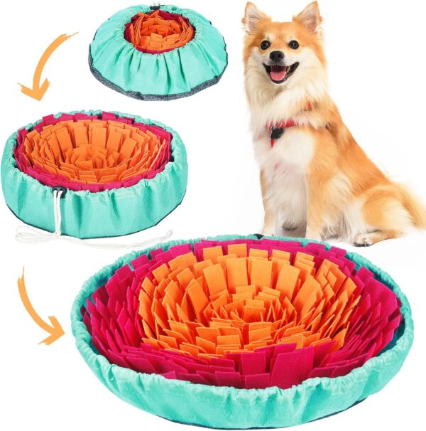 Vivifying Snuffle Mat for Dogs, Washable Dog Snuffle Mat, Interactive Dog Toys for Boredom, Game Toy Encourages Natural Foraging Skills and Slow Eating