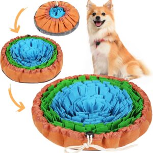 Vivifying Snuffle Mat for Dogs,Durable Dog Snuffle Mat, Washable Interactive Game Toy Dog Mat for Large Dog and Puppies（Diameter: 18in / 46cm）