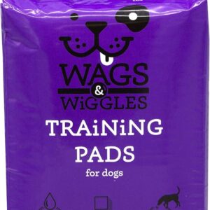 Wags & Wiggles Training Pads For Dogs, 50 Count | Puppy Pee Pads For Dogs | Dog and Puppy Supplies,white,21" x 21"