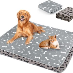 Washable Pee Pads for Dogs, Reusable Dog and Puppy Training Pads, Absorbent Dog Training Pads, Leakproof Pet Pads for Pet Bed Mat, Non-Slip Pee Whelping Pads for Playpen, Potty, Crate 80*90cm 2 Pcs