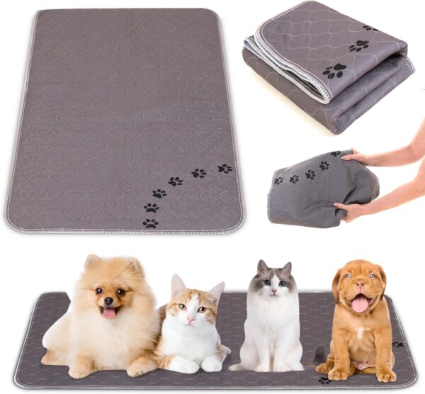 Washable puppy pads, waterproof blanket for puppy training pads, 24" x 48" large puppy pads - Dog training pads, guinea pig bed or puppy play pen bed - reusable puppy pads, guinea pig cage