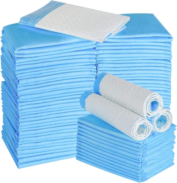 Waylyee Pet Training Pads 100 Disposable Puppy Pads Dog Toilet Pee Pads House Training Mats Super Absorbent Odour Locking Dogs, Cats, Rabbits and Guinea Pigs(Pack of 100, 33 * 45cm)