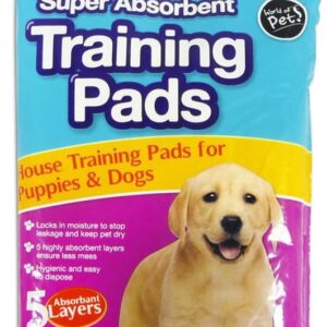 World of pets Pack of 6 Super Absorbent Premium Puppy Dog Training Pads 40 x 50cm