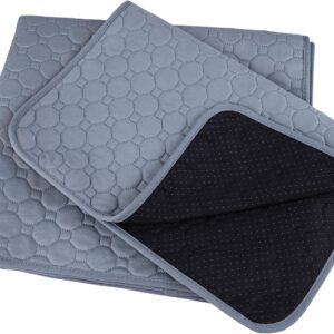 igadgitz home U7261 Washable Reusable Puppy Pads, Dog Training Pads, Puppy Training Pads, Pet Pee Pads, dog pee mat (Pack of 2) - Grey - 60 x 45cm (23.6" x 17.7")