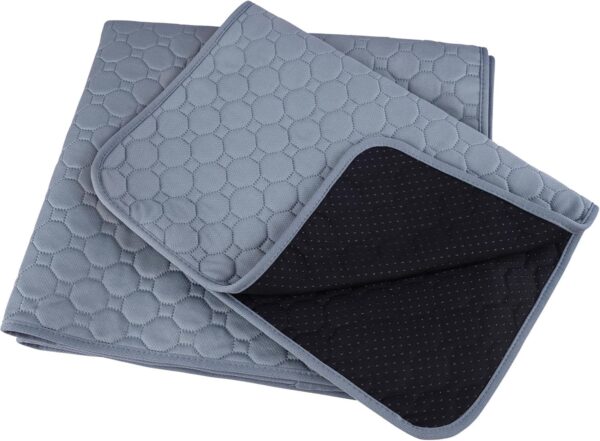 igadgitz home U7261 Washable Reusable Puppy Pads, Dog Training Pads, Puppy Training Pads, Pet Pee Pads, dog pee mat (Pack of 2) - Grey - 60 x 45cm (23.6" x 17.7")