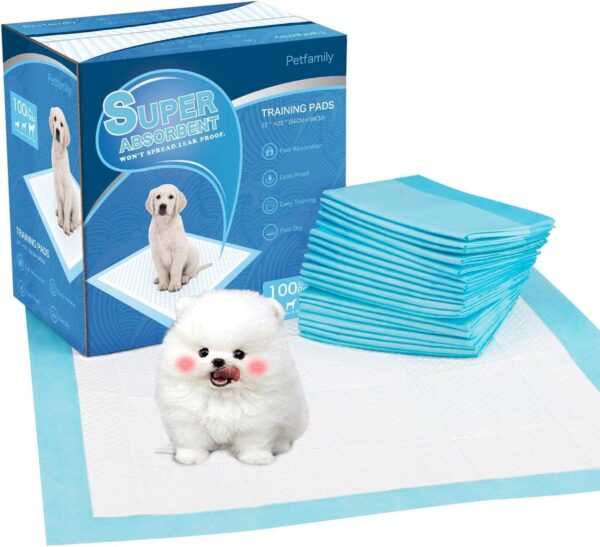 petphabet Absorbent Puppy Pads 100 pack Pet dog Training Pads small Dog Multilayer 100 counts (22 * 22 Inches)