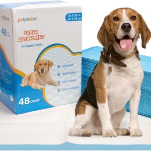 petphabet large puppy pads 60x90cm super absorbent XXL dog training pads pet Puppy Pads pee pads 48 counts (24 * 36 Inches)