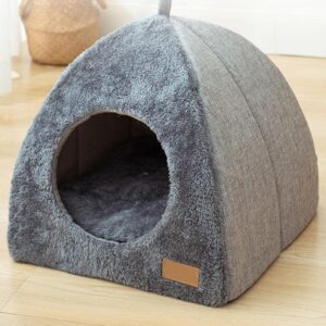 pologmase Cat Bed For Indoor Cats, Pet Dog Cave Bed, Pet Tent Cave Igloo Bed For Cats/Small Dogs, Kitten Bed Cat Tent, Cat Bed House With Removable Washable Cushion