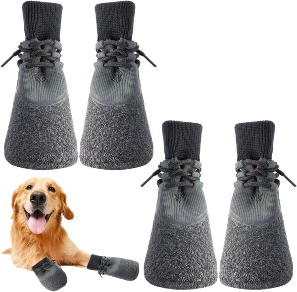 1 Set of Dog Shoes 4-Pack, Waterproof Dog Shoes, Summer Dog Boots, Paw Protectors, Large Dog Rain Boots, Pet Non-slip Boots, Suitable for Dogs Outdoor Sports and Play