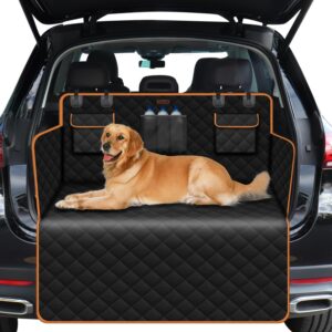 Lydonberg Car Boot Protector for Dog, Nonslip Waterproof Pet Car Boot Liner with Side Bumper Protection, Anti-Scratch Tear-Resistant Thickened Washable Cargo Cover Trunk Mat for Small Medium Car