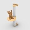 Cat Wall Shelves, Wall Mounted Cat Scratching Post, Cat Wall Stairs, Sisal Rope Scratcher Posts, Kitten Wall Shelves Climbing Furniture, for Large Cats, Kittens (Color : 60cm pillar+steps)