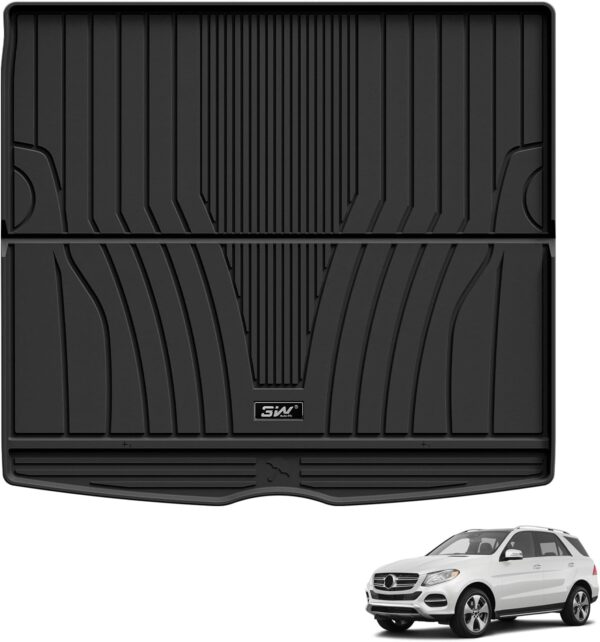 3W Boot Liner Custom Fit Mercedes Benz GLE V167 2020-2024,Pet Dog Friendly Car Trunk Mats,TPE All Weather,Waterproof,Anti-Slip Boot Protection Mat,Easy to Clean,Accessories, Black